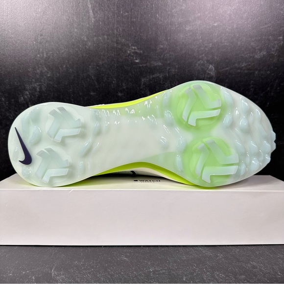 AIR ZOOM INFINITY TOUR NEXT% MENS SPIKED GOLF SHOES SIZE 9.5 WHITE GREEN NEW - Picture 4 of 10